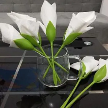 Naujas 4/8pcs Plastiko Kūrybos Audinys Gėlių Įrankis Origami Gėlių stovai Servetėlės, Popieriaus Laikiklį, Rožių Gėlių Roll Darbalaukio Pateikti Plokštė