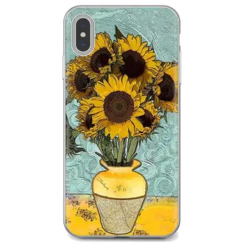 Van Gogho Saulėgrąžos aliejaus tapybai TPU Silikono Atveju Sony Xperia XA1 XA2 ULTRA 10 X L2 Dėl Kolega realme c3 6 6S 6i 7 7i Pro c11