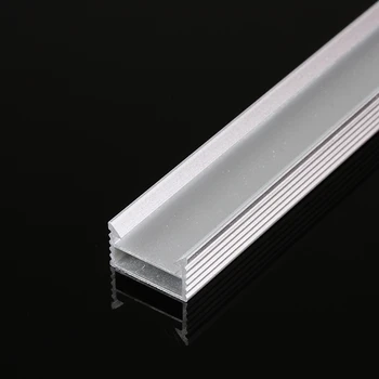 0,5 m 12mm Aliuminio profiliai U-Stilius 5050 5630 LED juostos aliuminio lydinio butas shell + PC padengti aliuminio profiliai