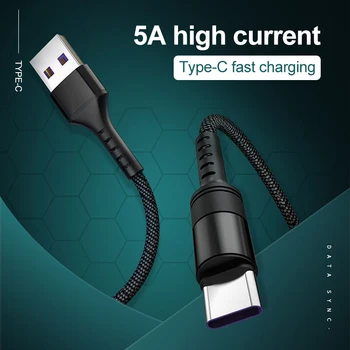 0,5 m 1m USB C Tipo Greito Įkrovimo Kabelis USb C Kabeliai Tipas-c Duomenų Laidą, Įkrovimas USB C Huawei 