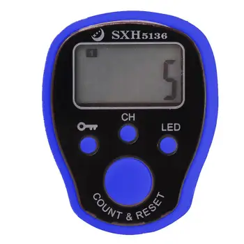 0-99999 LCD Ekranas Piršto Counter Šviesos Elektroninių Sutampa Kovos su Užraktas ABS Plastiko 3TN Mygtuką Baterijos 45x35x10mm