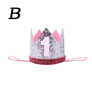 1 2 3 Gimtadienio Kepurės Gėlių Karūna 1 Hat Naujagimiui Gimtadienio Lankelis Hairwear 1 Metų Princess Crown Dekoracijos