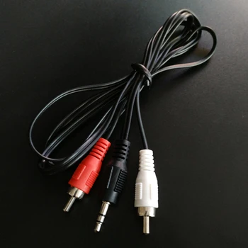 1.2 m Naujos 3.9 Ft 3.5 mm Jack Plug Dual 2 RCA Male Kabelio Stereo PC Audio Splitter Aux-2 RCA Audio Kabelius