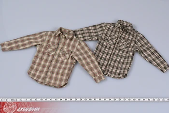 1/6 Vyrų ir moterų karių klasikinis retro atsitiktinis tendencija pledas marškiniai, drabužiai modelis tinka 12 colių veiksmų skaičius, kūno
