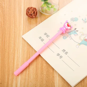 1 Vnt Mielas Animacinių filmų Pink Panther 0,5 mm Gelio Rašiklis Studentų Kawaii Reklaminės Dovanos Raštinės reikmenys, Biuro Reikmenys