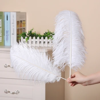 10-200pcs Balta stručio plunksnų papuošalai priėmimo vestuvių dekoro priedai 