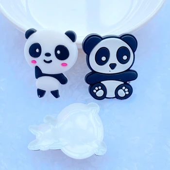 10/20pcs Mielas Animacinių filmų Panda PVC Lankstus Klijai Butas Atgal 
