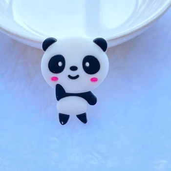 10/20pcs Mielas Animacinių filmų Panda PVC Lankstus Klijai Butas Atgal 