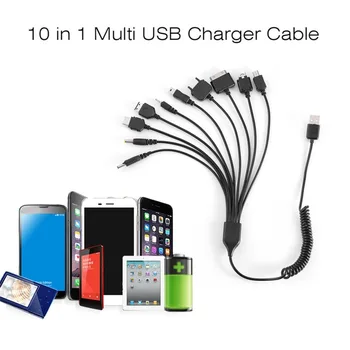 10 in 1 Universalus Nešiojamų Lengvas Multi Funkcijos Standartines USB Mokestis Įkrovimo Kabelis Suderinamas su daugelio Markių Telefonai