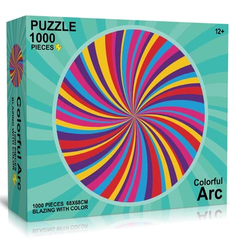 1000pcs 3D Puzzle Skanus Dounts/Spalvinga ARC/Nacionalines Vėliavas, Dėlionės, Žaislų, Švietimo Mediniai Žaislai Suaugusiems, Vaikams Dovanos