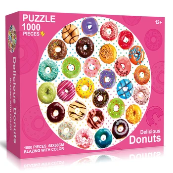 1000pcs 3D Puzzle Skanus Dounts/Spalvinga ARC/Nacionalines Vėliavas, Dėlionės, Žaislų, Švietimo Mediniai Žaislai Suaugusiems, Vaikams Dovanos