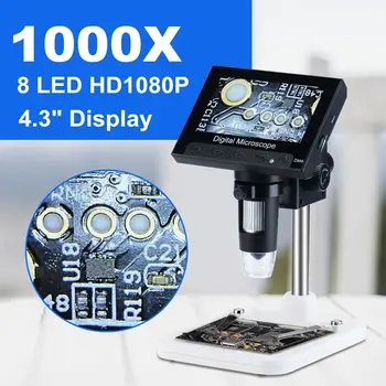 1000x 2.0 MP USB Skaitmeninis Elektroninis Mikroskopas DM4 4.3