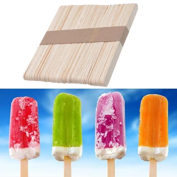 100vnt/Set Popsicle Lazdos, Natūralios Medinės Popsicle Lazdos Didelio Ilgio Medienos Amatų Ledų Lazdelių Popsicl Accesorios