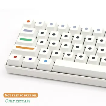 104 Klavišai PBT Keycaps DAŽŲ-SUB OEM Profilis Asmeninį Minimalistinė Balta Spalvinga Turo Taškai Keycap Žaidimų Mechaninė Klaviatūra