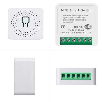10A 16A Tuya WiFi Smart Switch Led Šviesos Jungiklio, Smart Gyvenimo Modulis 