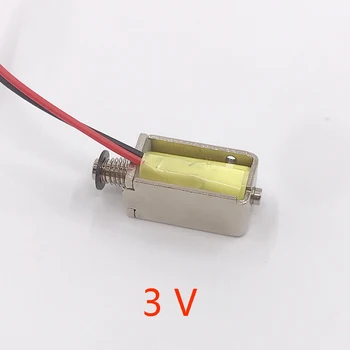 10mm*11mm Micro mini Blokas, Solenoidas, Elektromagnetas DC3V 5V 6 V 12V Per push-pull Rėmelio magnetinis Insulto 4mm