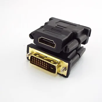 10vnt 24+1 DVI Vyrų ir Moterų HDMI suderinamus Konverteris DVI Adapterį Remti 1080P HDTV Projektorius Auksą, Padengtą Plokštę