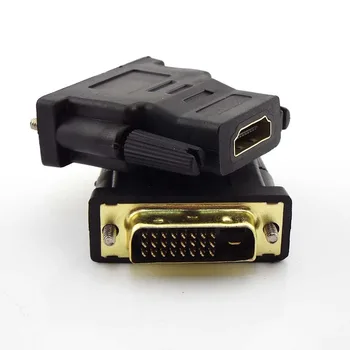 10vnt 24+1 DVI Vyrų ir Moterų HDMI suderinamus Konverteris DVI Adapterį Remti 1080P HDTV Projektorius Auksą, Padengtą Plokštę