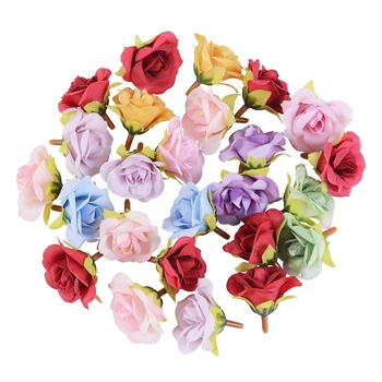 10vnt 4cm Rose Dirbtinio Šilko Gėlių, Rožių Galvos Vestuvių Namų Puošybai 