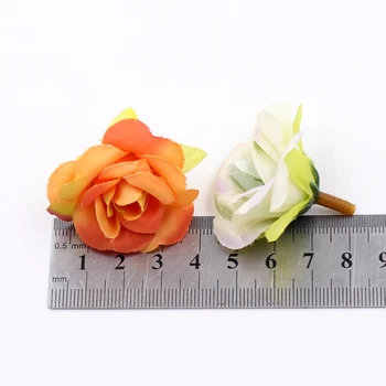 10vnt 4cm Rose Dirbtinio Šilko Gėlių, Rožių Galvos Vestuvių Namų Puošybai 