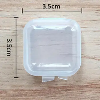 10vnt/daug nešiojamų saugojimo dėžutė plastikinė skaidri aikštėje tablečių dėžutė papuošalų dėžutės Saugojimo Organizatorius Konteinerių Atveju, Šakotuvai