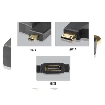 10vnt HDMI moterį, Mini Micro HDMI Male V1.4 2 1 Konverteris Adapteris Tt