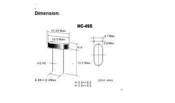 10vnt In-line pasyvus kristalų laikrodžių osciliatoriai 10.7 MHZ HC-49S CINKAVIMAS 2P rezonatoriaus