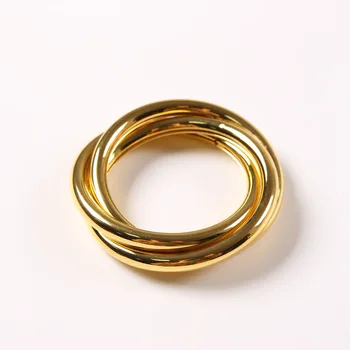 12/ metalo gabalas servetėlių žiedas kūrybos dvigubą žiedą servetėlių žiedas aukso ir Sidabro Vystymo stalo apdailos partijos priedai