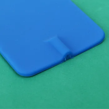 12 vienetų, mėlynos spalvos daugkartinio naudojimo stačiakampio formos elektrodas mygtukai ne-gelis anglies gumos elektrodai, naudojami EMS ir dešimtys mikro srovės