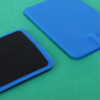 12 vienetų, mėlynos spalvos daugkartinio naudojimo stačiakampio formos elektrodas mygtukai ne-gelis anglies gumos elektrodai, naudojami EMS ir dešimtys mikro srovės