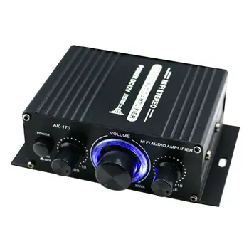 12V Mini HIFI Stiprintuvas Skaitmeninis Stereofoninio Garso Stiprintuvas, 400W Galios Stiprintuvas Namų 2CH Audio Skaitmeninis USB Automobilių MIC Amp MP3