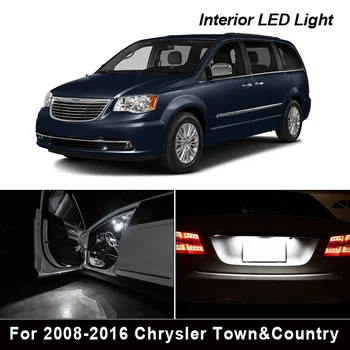 13Pcs Baltas LED šviesos interjero paketas rinkinys 2008-2016 Chrysler Town&Country Žemėlapis Dome Kamieno Žemėlapis Licencijos Plokštės Šviesos