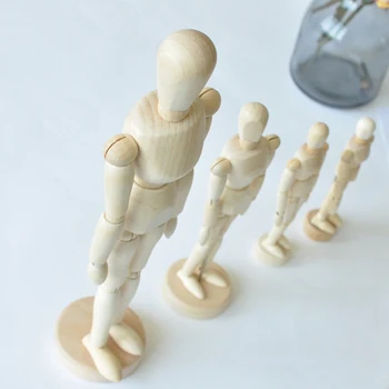 14cm Mediniai Žmogus Modelis Veiksmų Skaičius, Manekenas Žaislai Mielas Kūno Kilnojamojo Galūnių Lėlės Lankstus Eskizas Modelių, Vaikų, Suaugusiųjų Meno Lygiosios