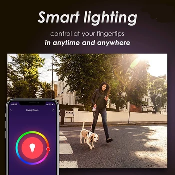 15W E27 LED Smart Lempos Lemputė Wifi Bluetooth /ir SPINDULIŲ Nuotolinio Valdymo Pritemdomi AC85-265V naktinė lempa Dirbti su Alexa, Google APP Asistentas