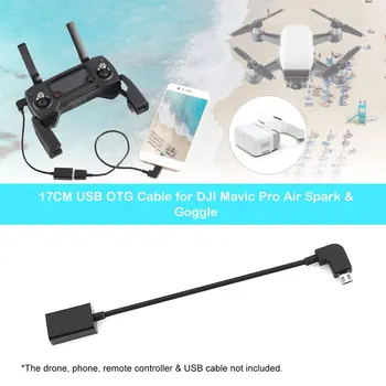 17CM USB OTG Adapteris, USB OTG Laidas DJI Mavic Pro Oro Kibirkštis RC FPV Drone, Nuotolinio Valdiklio & Akiniai