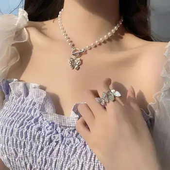 17KM Derliaus Pearl Choker Karoliai Moterų Mados Vasaros Baltos spalvos Imitacija, Perlų Karoliai 2021 Tendencija Elegantiškas Vestuvių Papuošalai
