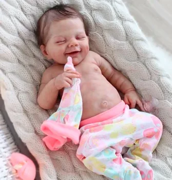18 Colių Duobutės Reborn Baby Doll Naujokas Motinos Naujagimiui Silikono Realybe