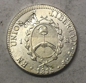 1815 m. Argentina 1 Reales Provincias del rio de la plata Sidabro Padengtą Kopijuoti Monetos 21mm