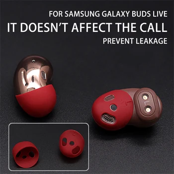 1Pair Spalvingos Minkšto Silikono Ausinių Padengti Eartips Komfortą Ausies Dangtelis Skirtas Samsung Galaxy Pumpurai Gyvi 