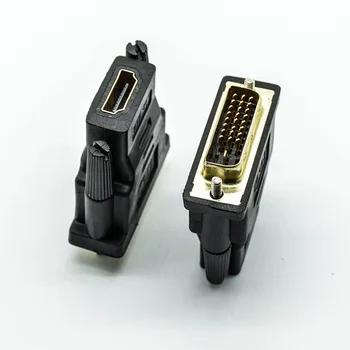 1pc DVI į HDMI Adapteris Kabelio 24k paauksuoti Kištuko HDMI Į DVI 24+1 Pin 1080P Video Konverteris, Laidas PC HDTV Projektorius