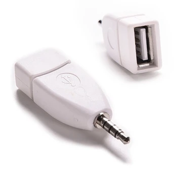 1pc Garso Keitiklis 3.5 mm Male AUX Garso Kištuko Lizdą, USB 2.0 Moterų Konverteris Adapteris, skirtas Automobilių Audio
