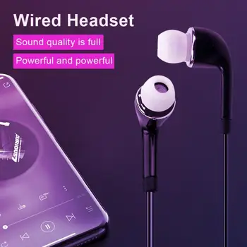 1PC In-Ear Stereo Headset Ausinės Universalią 3,5 mm Ausines, Kūno Mygtuką Kontrolės Aukštos kokybės Triukšmo atšaukiu Ausinės