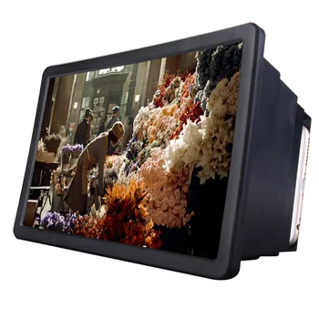 1PC mobiliojo Telefono Ekraną padidinimo stiklas 3D HD Filmų Vaizdo Stiprintuvo Su Sulankstomas Laikiklio Stovas Vaizdo Stiprintuvą, 