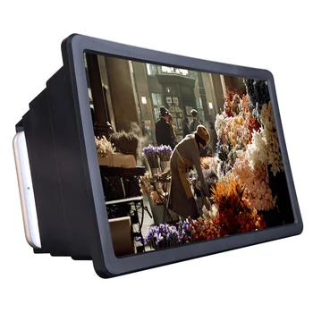 1PC mobiliojo Telefono Ekraną padidinimo stiklas 3D HD Filmų Vaizdo Stiprintuvo Su Sulankstomas Laikiklio Stovas Vaizdo Stiprintuvą, 