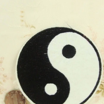 1pc Tai Kinų Daosizmas Simbolis Aplikacijos Ying Yang Pleistras Klasikinis Feng Shui Yin Yang Geležies Išsiuvinėti Pleistras Drabužių Aplikacijos