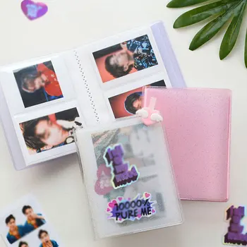 1PCS 64 Kišenės, 3 Colių Mini Momentinių Polaroid Atminties Saugojimo Nuotraukų Albumo Vaizdą Dovana 3 colių Mini Nuotraukų Albumas kortelės Holde