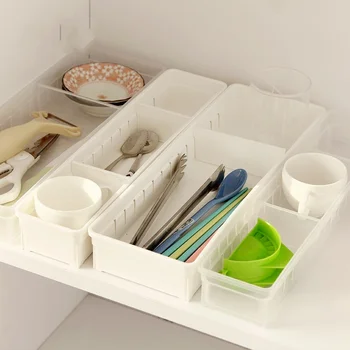1pcs Namų Dienos Poreikius Virtuvės Stalčių tipo talpinimo Plastiko Kosmetikos Neapribotos Dydžio Daugiafunkcinis Saugojimo Dėžutė