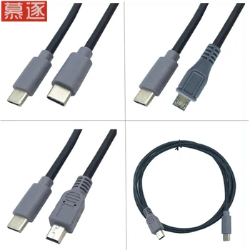 1pcs USB Typ C 3,1 Männlich Zu Micro USB 5 Pin B Stecker Konverter OTG Adapterio Blei Daten-kabel für Mobilus Macbook 25cm / 1 m 3f