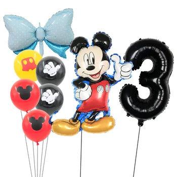 1Set Mickey Mouse Minnie Folija Balionai 