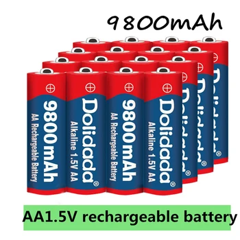 1~20pcs/daug Prekės ženklo AA įkraunamos baterijos 9800mah 1,5 V Naujus Šarminis Įkrovimo batery led šviesos žaislas mp3